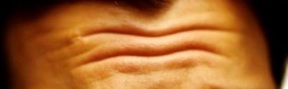 Furrowed brow